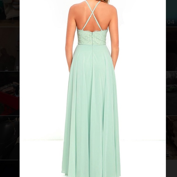 Lulu’s Sage green floor length dress - Picture 2 of 2